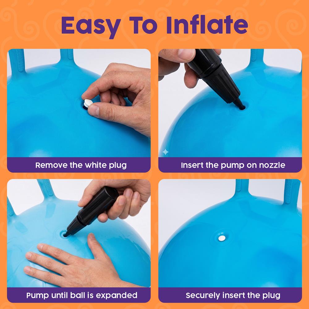 Marble Space Hopper Ball with Hand Pump and Cones - Navy