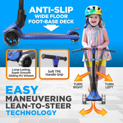 3-Wheel Foldable Kid Scooter - HURXLBU