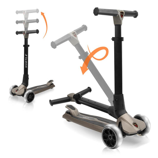 Trottinette pour enfants pliable à 3 roues - HURXLGY 
