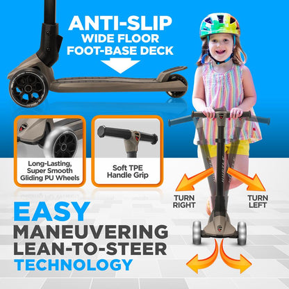 3-Wheel Foldable Kid Scooter - HURXLGY