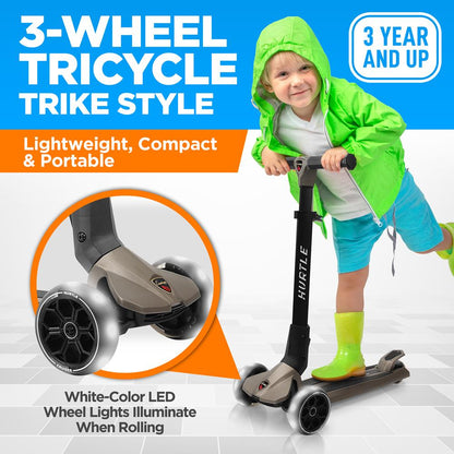 3-Wheel Foldable Kid Scooter - HURXLGY