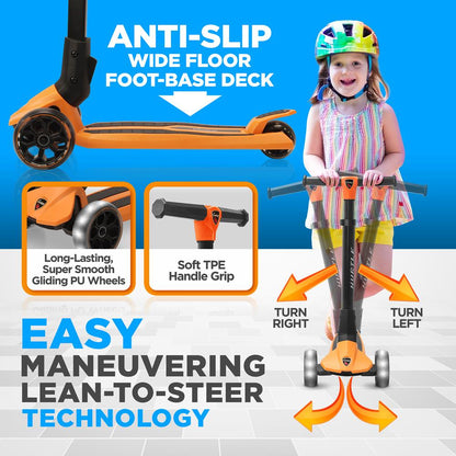 3-Wheel Foldable Kid Scooter - HURXLOG