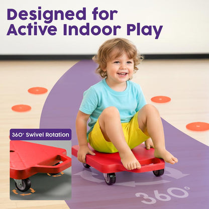 Kids Scooter Board Set - HUSCB2PBLRD