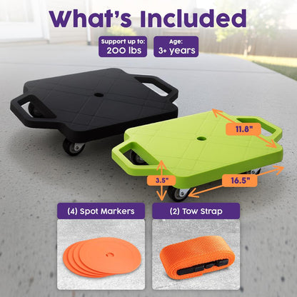 Kids Scooter Board Set - HUSCB2PGRBK