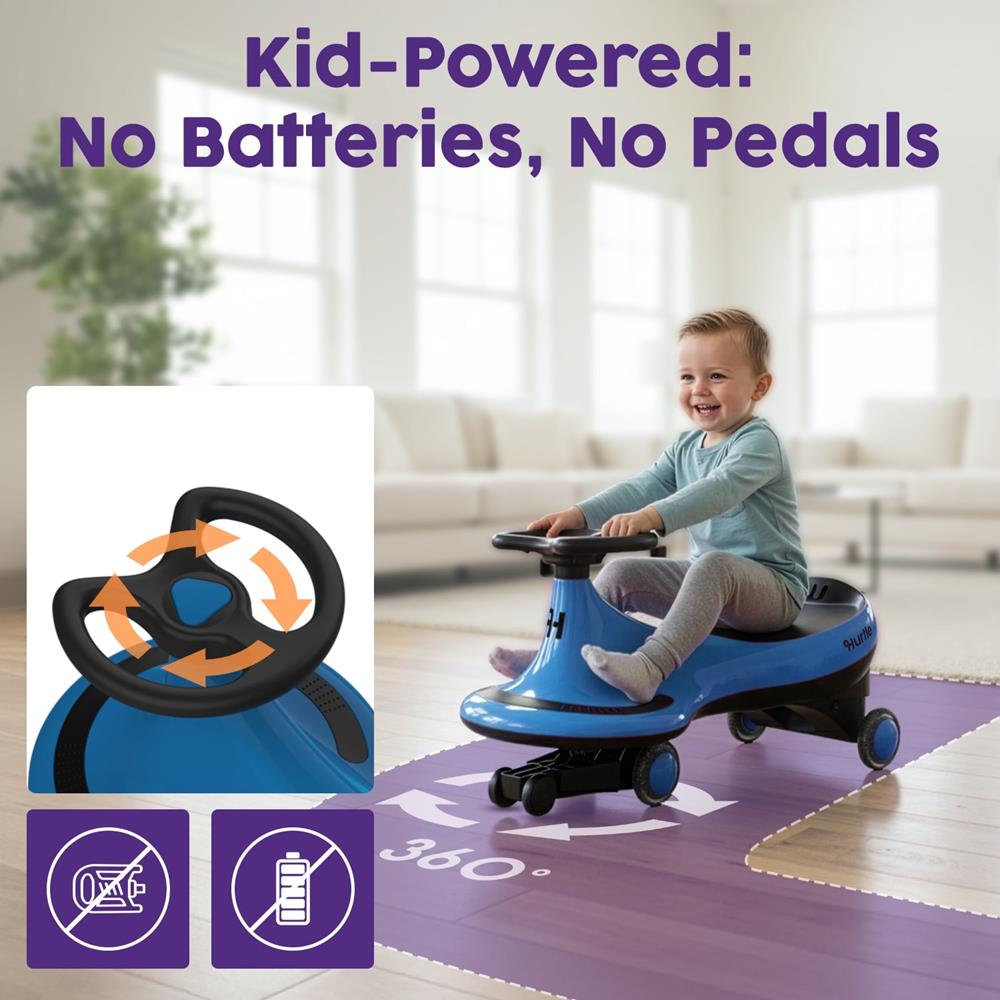 Wiggle Car Ride On Toy for Kids - Blue