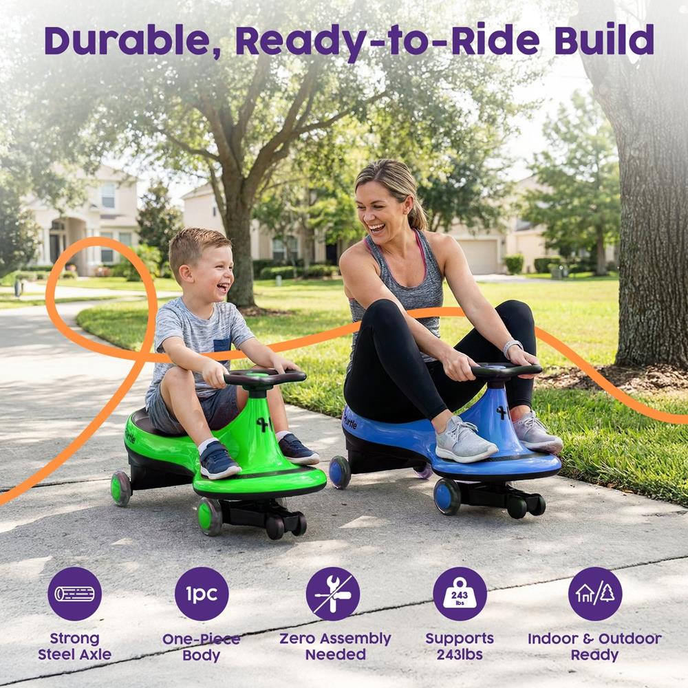 Wiggle Car Ride On Toy for Kids - Blue