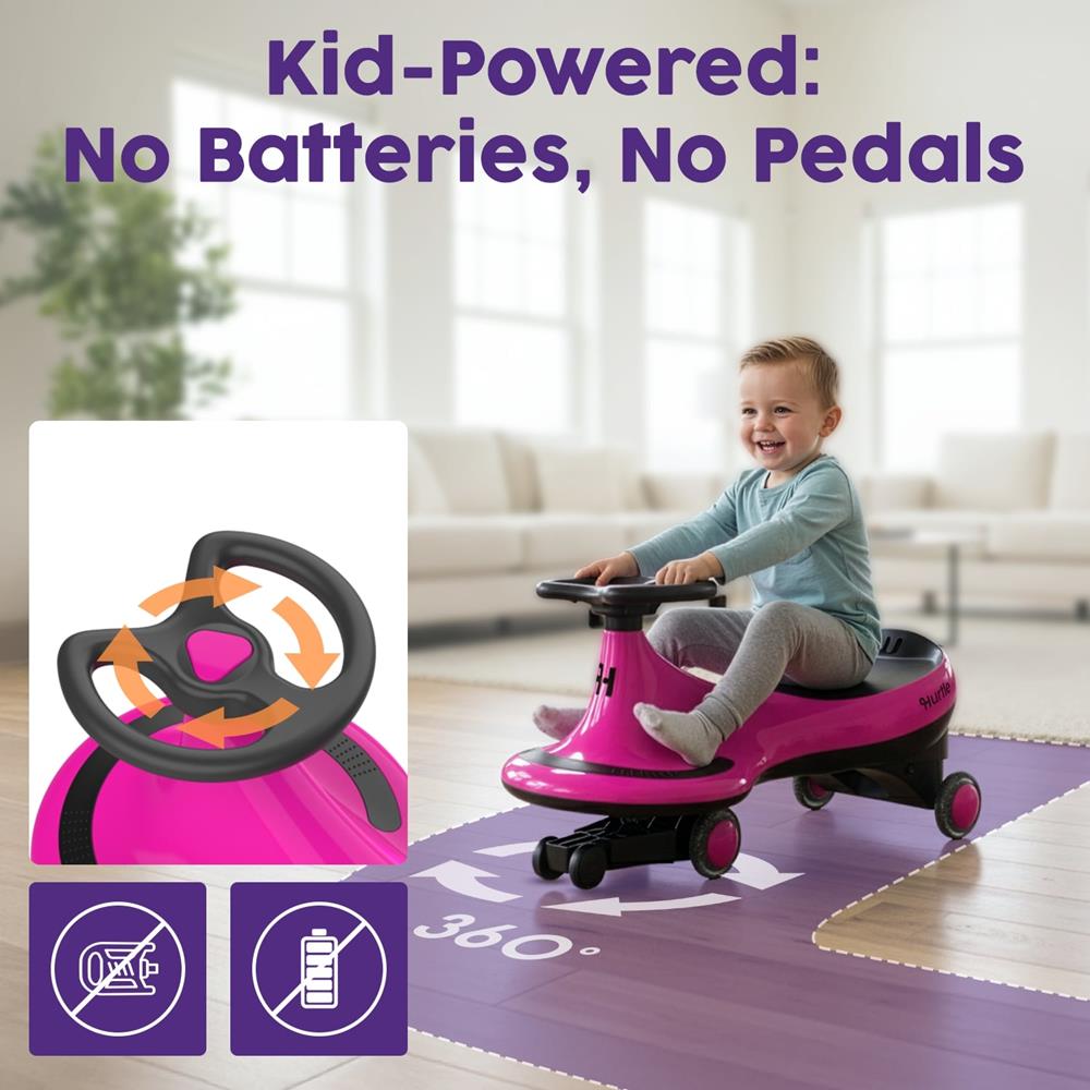 Wiggle Car Ride On Toy - Pink